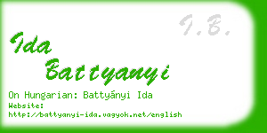 ida battyanyi business card